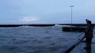 Cod fishing Gourdon harbour Aberdeenshire