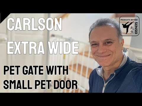 Carlson Extra Wide Walk Through Pet Gate Review   Carlson Dog Gate Review 2020 Video