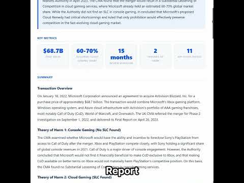 Microsoft–Activision CMA Final Report