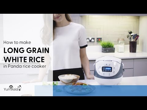 How To Cook Long Grain White Rice In The Panda Mini Rice Cooker By Yum Asia (0.6 litre/3.5 cup)