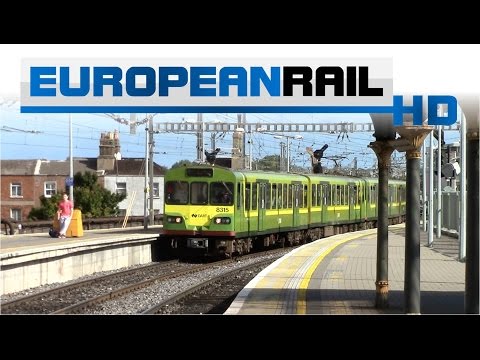 Iarnród Éireann Irish Rail DART 8100 EMU 8115 + 8120 arrives at Dublin Connolly Station