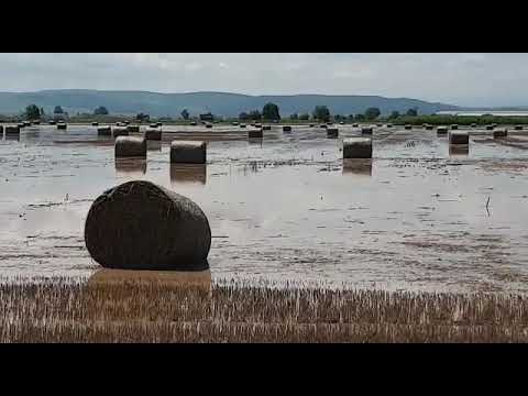 Inundații Galda de Jos, intrarea de pe  DN1