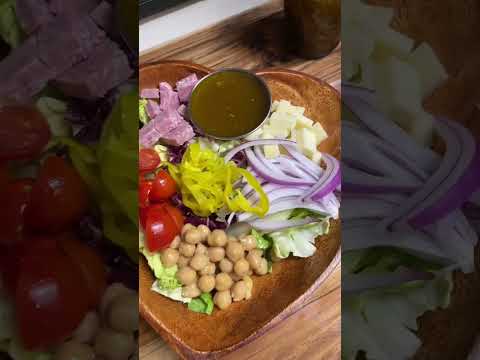 Oregano vinaiggrette with chopped salad- #vinaigretterecipe #saladrecipe #salads