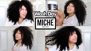 MICHE WASH DAY ON CURLY HAIR🚿