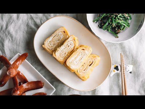 Japanese Dinner Recipes | Goma-ae, Tamagoyaki & Sausage