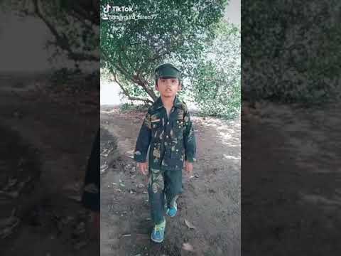 Jaineel the little champ as Indian army