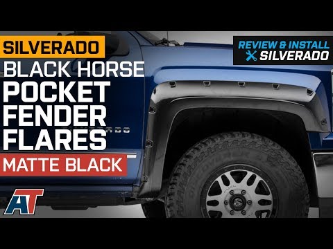 2014-2018 Silverado 1500 Black Horse Pocket Matte Black Fender Flares Crew Cab Review & Install