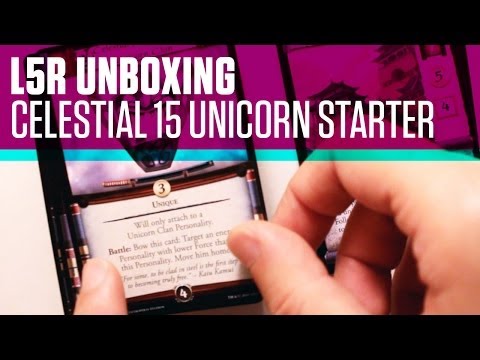 L5R CCG Unboxing - Celestial 15 Unicorn Starter Deck