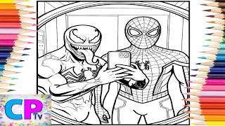 Venom and Spiderman Take a Selfie/Are Venom and Spiderman FriendsCreative Colors/Coloring Book