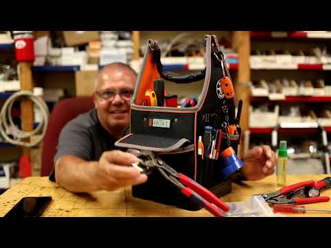 Klein 8" Tradesman Pro 20 Pocket Tool Tote. My Electrical, HVAC load out pack out tools I use daily.