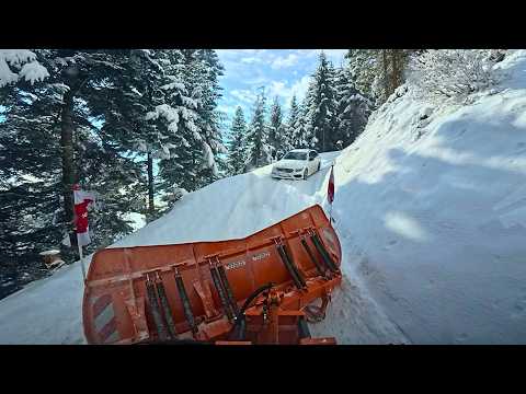 ❄️Heavy snowfall in the Alps with oncoming traffic on January 11, 2026❄️Snow removal in Tyrol