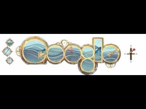 Jules Gabriel Verne's 183rd Birthday: Special Google Interactive Logo