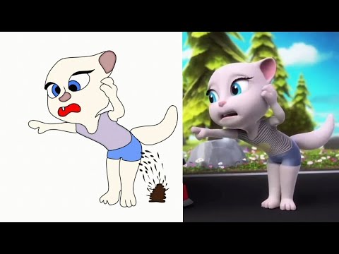 Laugh with My Talking Tom 2 🤣 Funny drawing meme -Try not To laugh 😂