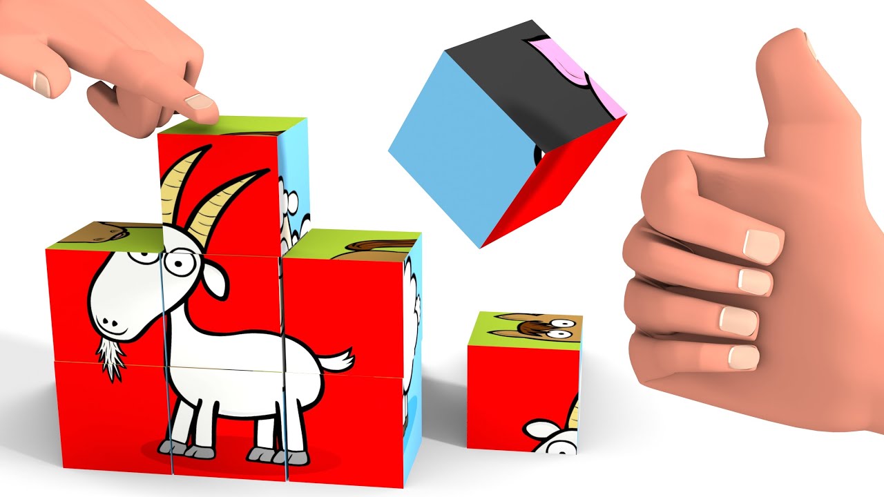 Układanie klocków dla dzieci ze zwierzętami na wsi | CzyWieszJak