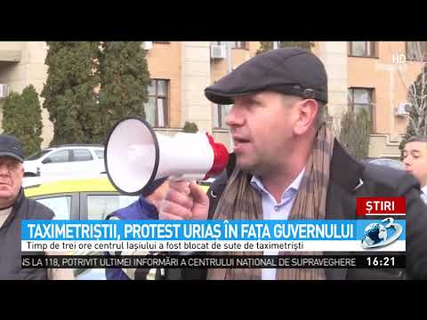 Taximetriştii, protest uriaş în faţa Guvernului