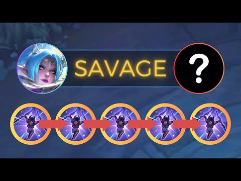 SAVAGE FARMING! ONE SKILL ONE KILL! Karina Only from Warrior to Mythic | Mobile Legends