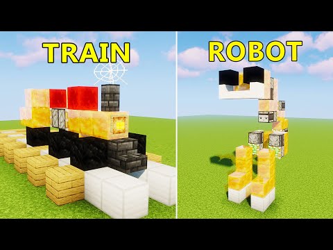 3+ Redstone Vehicles Build (Robot, Submarine) in Minecraft!