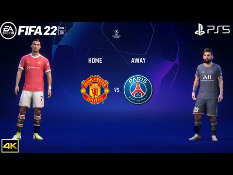 FIFA 22 PS5 | Manchester United Vs PSG | UEFA Champions League | 4k Gameplay