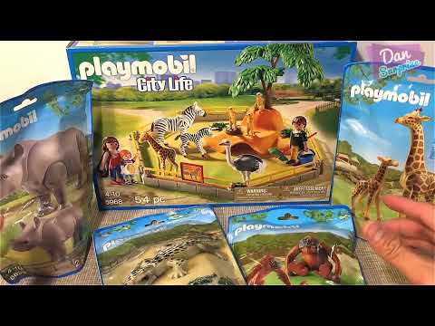 Playmobil Zoo Animals - Lion, Monkey, Giraffe, Ostrich, Tiger, Elephant, Rhino