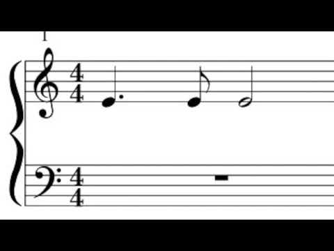 DOTTED QUARTER, EIGHTH, HALF NOTE RHYTHM IN 4:4