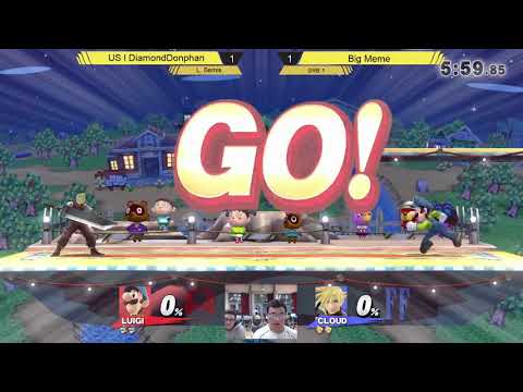 UCSB SRB 1 BigMeme (Cloud) vs DiamondDonphan (Luigi) - Losers Semis - Smash Wii U