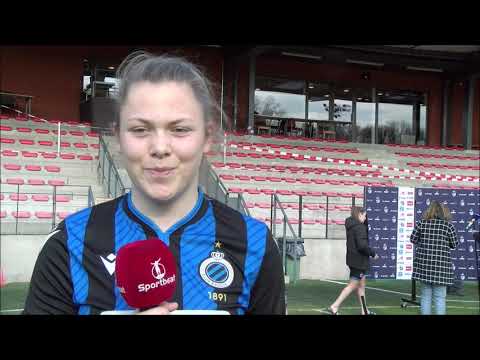 Interview met Club Brugge speelster Caitlin Lievens na de WSLB Play Off 1 wedstrijd in Standard Luik