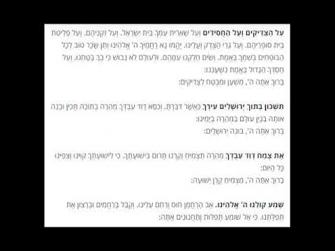 Mincha prayer slow for blind or visual impaired