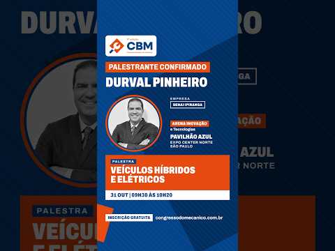 O futuro da oficina é elétrico! Veículos híbridos e elétricos com Durval Pinheiro no 9º CBM #Shorts