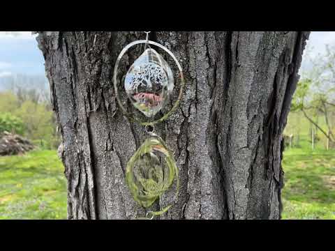 Review of  Wind Spinners,18in 3D Stainless Steel Hanging Outdoor Wind Spinner