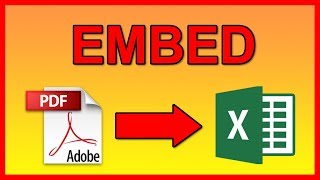 How to Embed a PDF document into Excel 2016 file - Tutorial