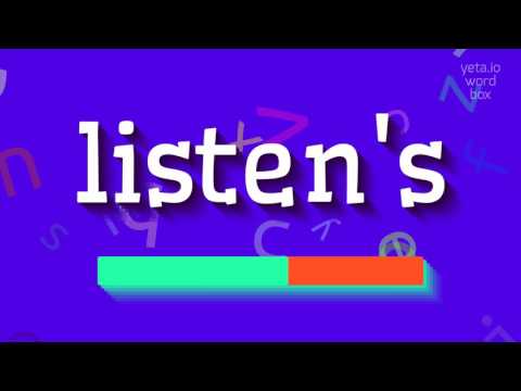 LISTEN'S - HOW TO PRONOUNCE IT? #listen's