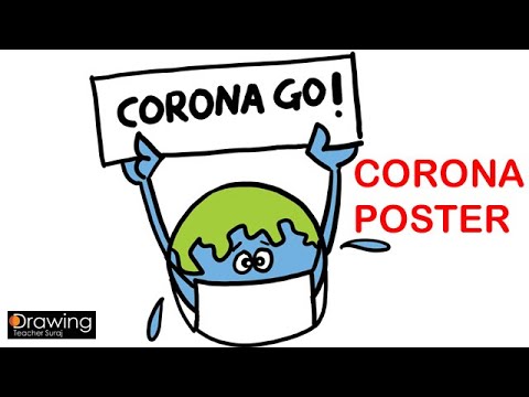 Corona Viras poster drawing || Go corona go!