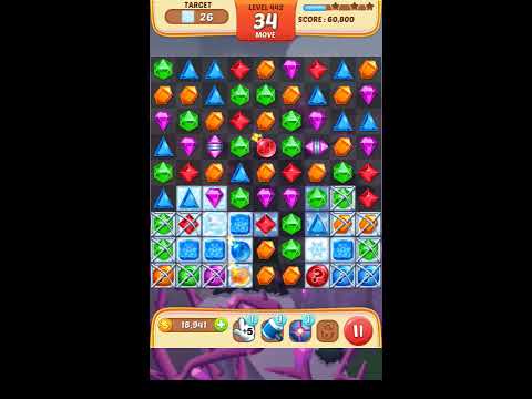 Jewel Match King Level 442 - Walkthrough ( No Booster )