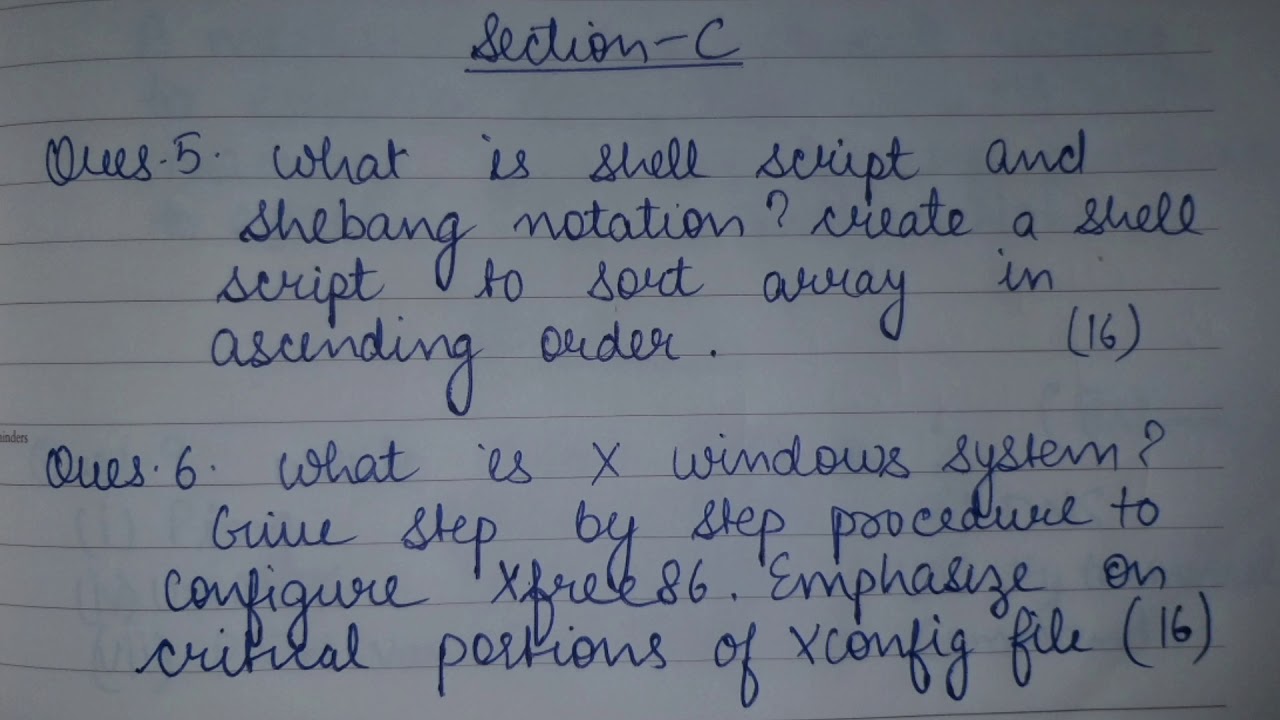 Linux Administration question paper for MSC-IT |Punjab,Punjabi university |Computer question papers|