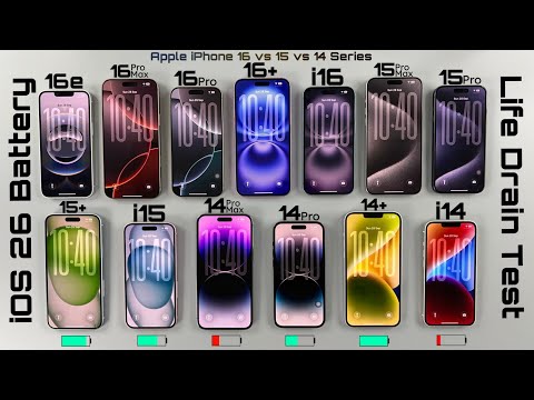 Apple iPhone 16 vs 15 vs 14 SERIES - iOS 26 ULTIMATE Battery Life DRAIN Test 🥵