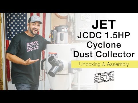 JET JCDC 1.5HP Cyclone Dust Collector Unboxing And Assembly