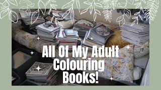 All Of My Adult Colouring Book Collection & Finished Pages 2024!