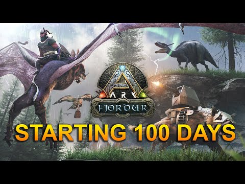 Starting 100 Days in Ark Survival Evolved [ Map Fjordur Beginner Gameplay ]