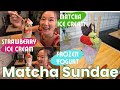 Matcha Ice Cream Strawberry Ice Cream And Frozen Yogurt For A Matcha Sundae
