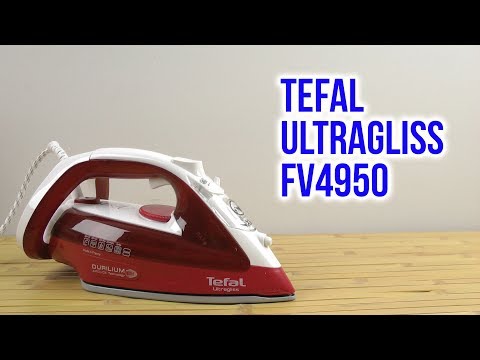 Утюг Tefal FV4950 белый-красный - Видео