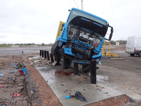 Heald Synergy Ultra Shallow Mount Bollard Crash Test