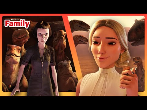 Atrociraptors VS Carnotaurus | Jurassic World: Chaos Theory | Netflix Family