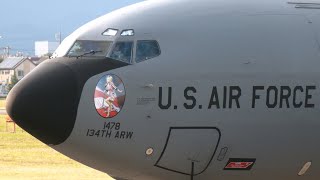 テネシー州空軍州兵所属の空中給油機KC135Stratotankerが横田基地へ2機飛来 134ARW 151ARS YOKOTA USAF Tennessee AirNationalGuard