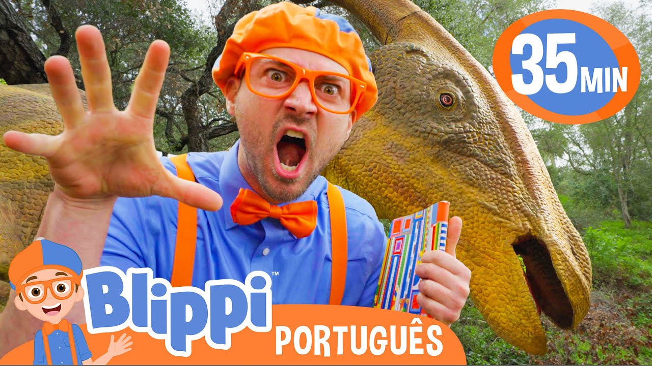 Blippi Visita um Parque de Dinossauros! | Melhores Episódios do Blippi! | Vídeos Educativos