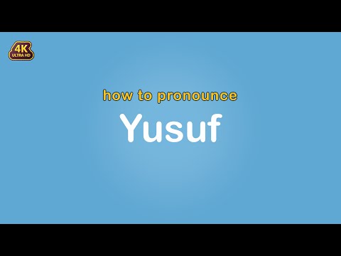 how to pronounce Yusuf 【Name】