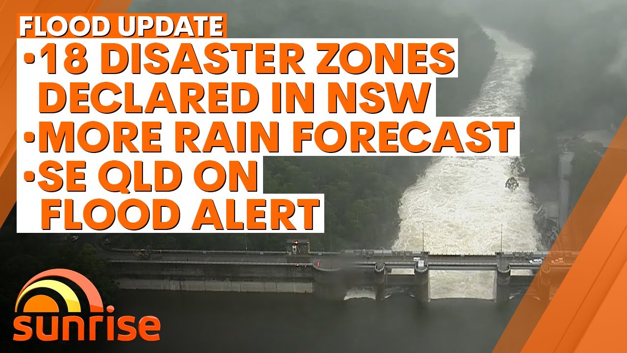 Flood update: Disaster zones declared as NSW floods; South East Queensland on flood alert | 7NEWS