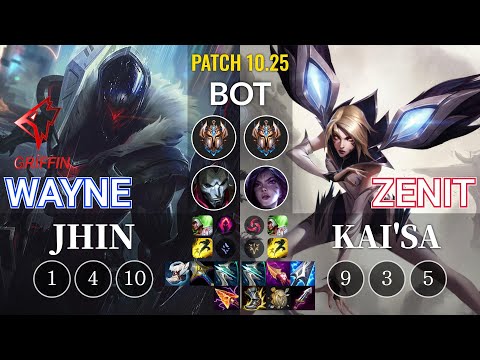 GRF Wayne Jhin vs Zenit Kai'Sa Bot - KR Patch 10.25