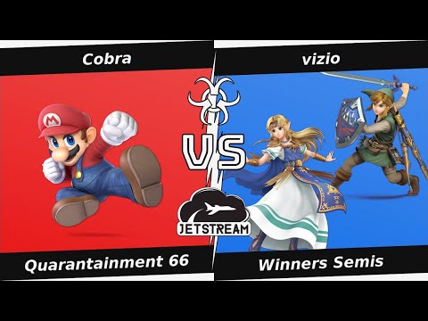 Quarantainment 66 Winners Semis - Cobra (Mario) Vs vizio (Zelda, Link) - SSBU
