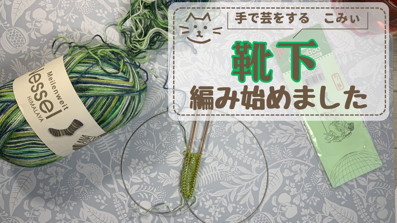 靴下編み始めました【本日の手芸】today's handicraft
