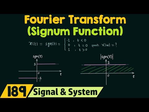 Fourier Transform of Basic Signals Signum Function